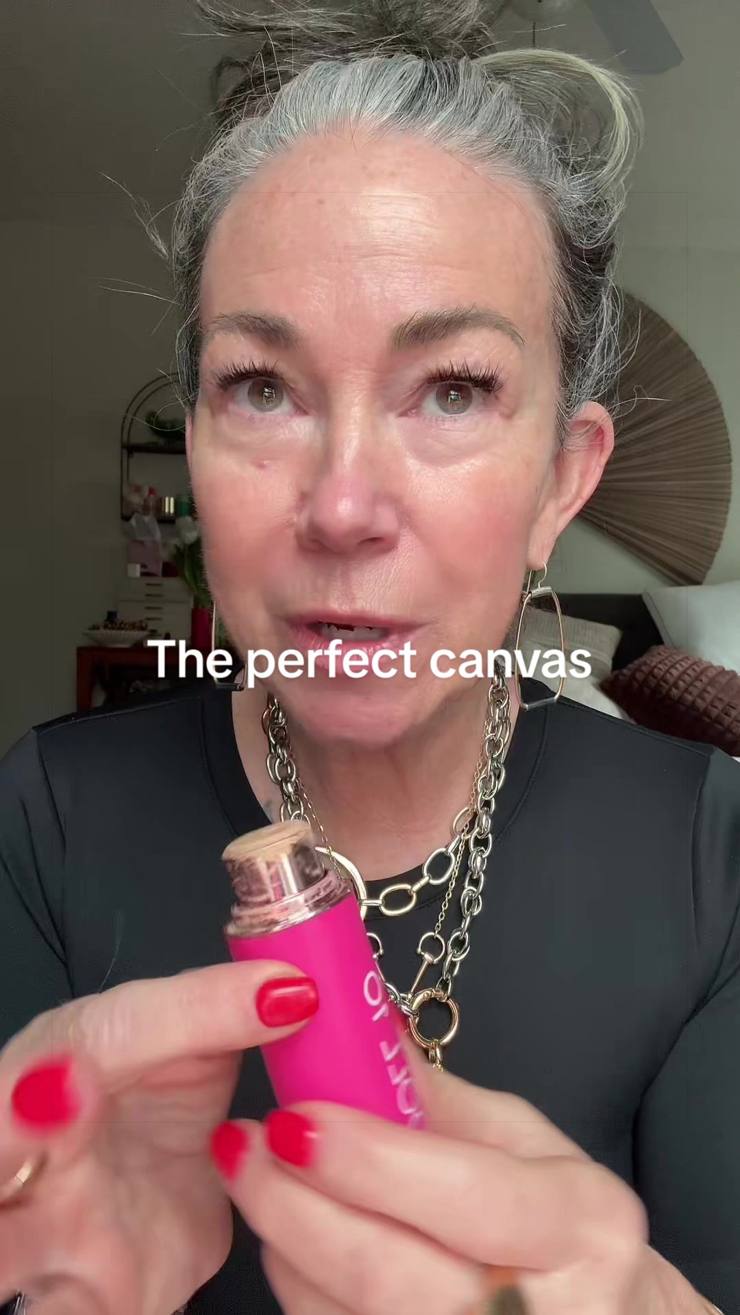 TikTok post by @aestheticaleestyles for Doll 10 Beauty. Caption reads: Using my @Doll 10 Beauty Peptide Blur Foundation....