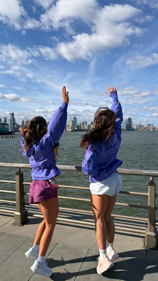 Instagram post by @isabellejensennn for FP Movement. Caption reads: one more sleep until the new york city....