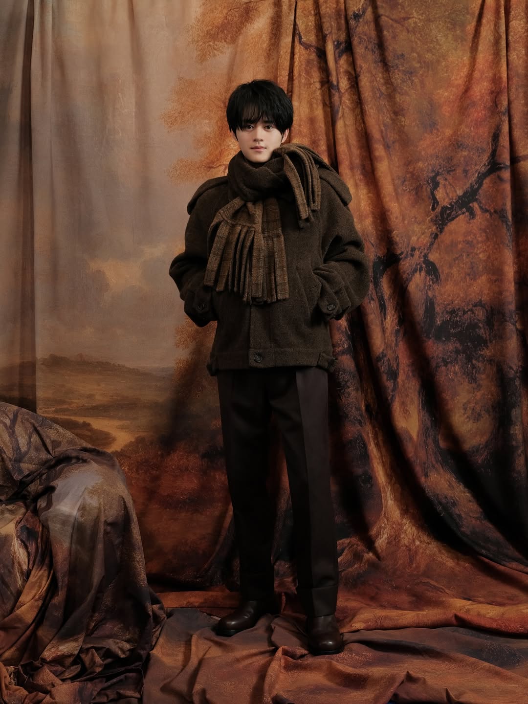 Instagram post by @ouji.suzuka.official for Burberry. Caption reads: Burberry Winter....