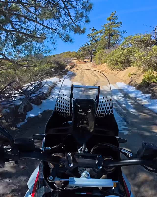 Instagram post by @keatonmccalip for Ducati. Caption reads: Fire roads with 110 horsepower Ducati adventure....