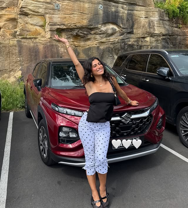 Instagram post by @claudiabonifazio for Suzuki Australia. Caption reads: [...] myself and my FRONX....