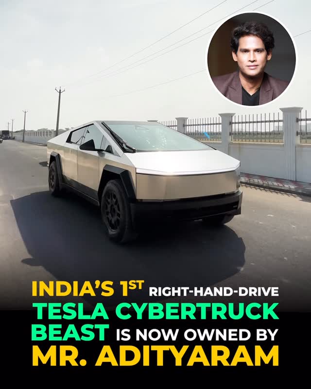 Instagram post by @memes.masthi_ for Tesla. Caption reads: [...] own an officially registered Tesla....