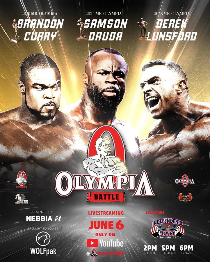 Instagram post by @independencegym for FLEX Magazine. Caption reads: Olympia Battle is upon us with the greatest Mr....