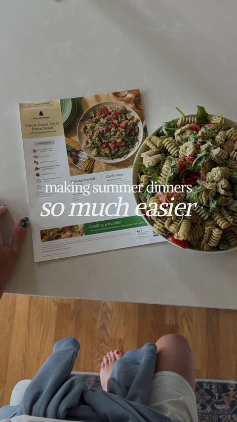 Instagram post by @jessbaumgardner for Blue Apron. Caption reads: [...] either John decides 😂... or we have....