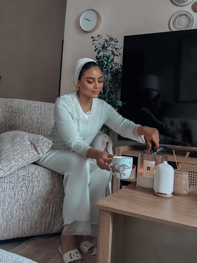 Instagram post by @ayahsharafdesigns for LUVLETTE. Caption reads: [...] and follow my fave Sleepwear store....