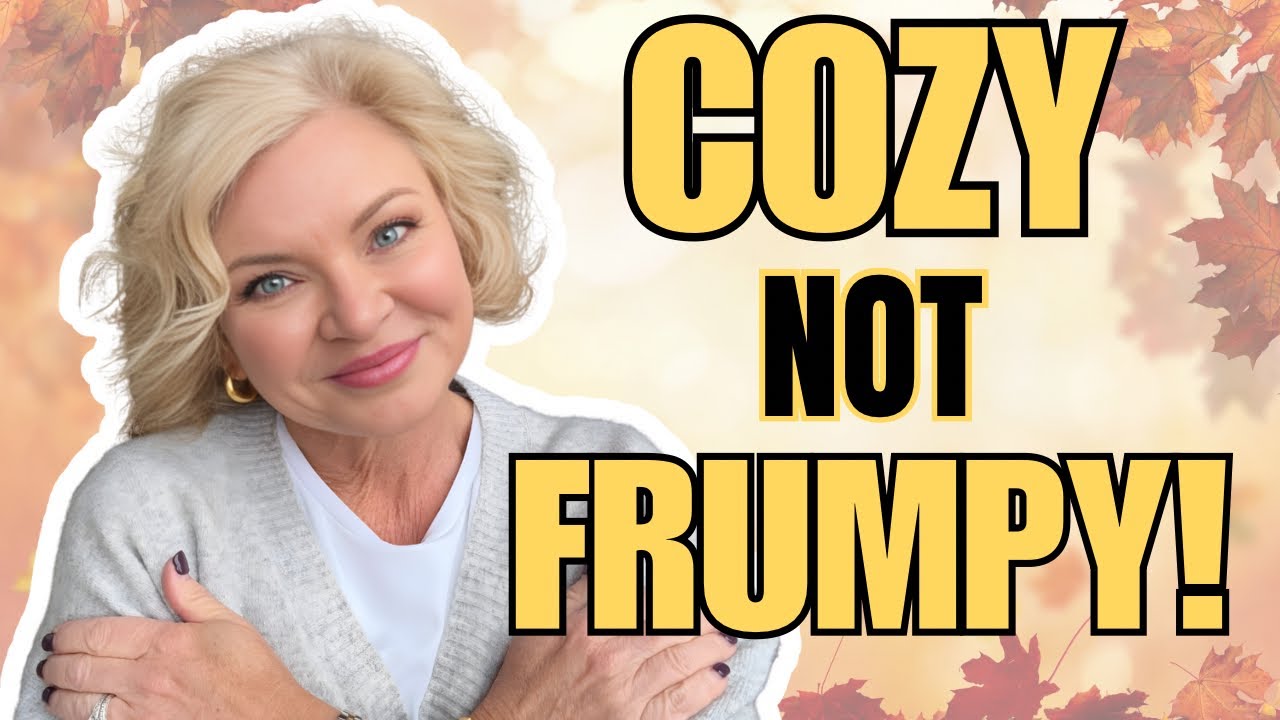 YouTube post by @StylewithSerena for Stitch Fix. Caption reads: 7 Cozy Sweaters That DON’T Look Frumpy! (Midlife....