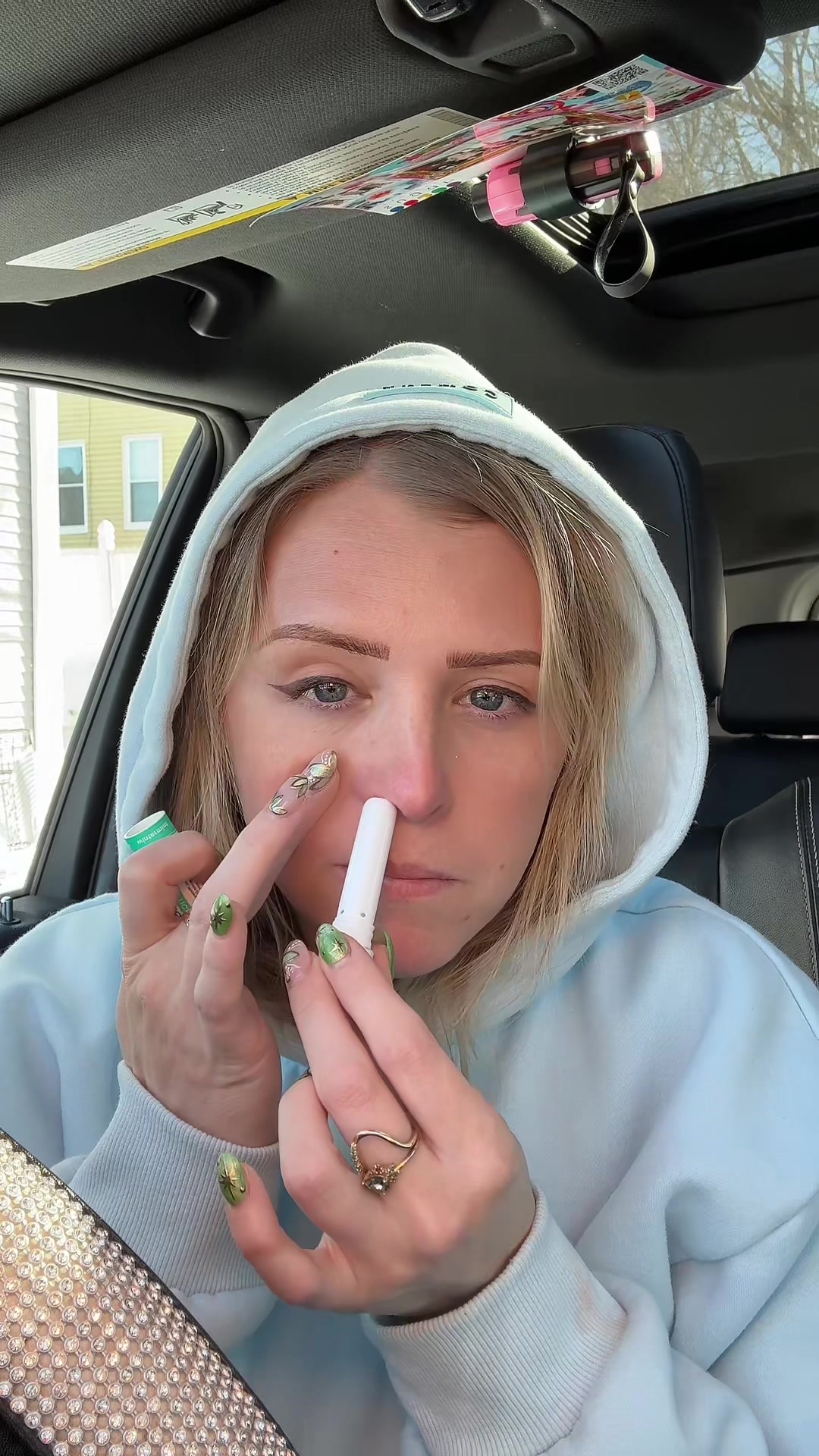 TikTok post by @justine_ugccreator for BoomBoom Naturals. Caption reads: These have come in SO handy for me today… and....