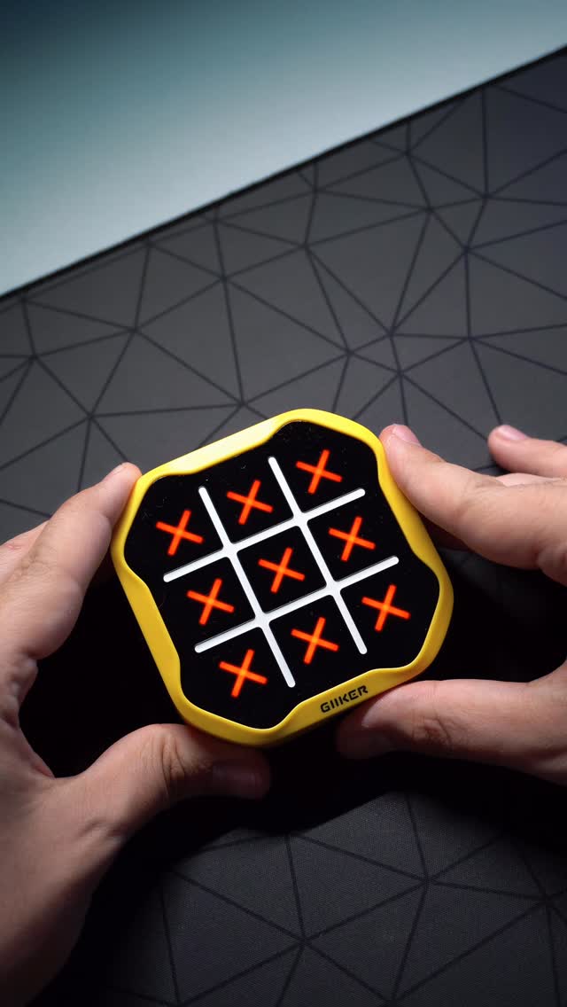 Instagram post by @luksetups for GiiKER. Caption reads: Giiker Tic Tac Toe brings a classic game to the....