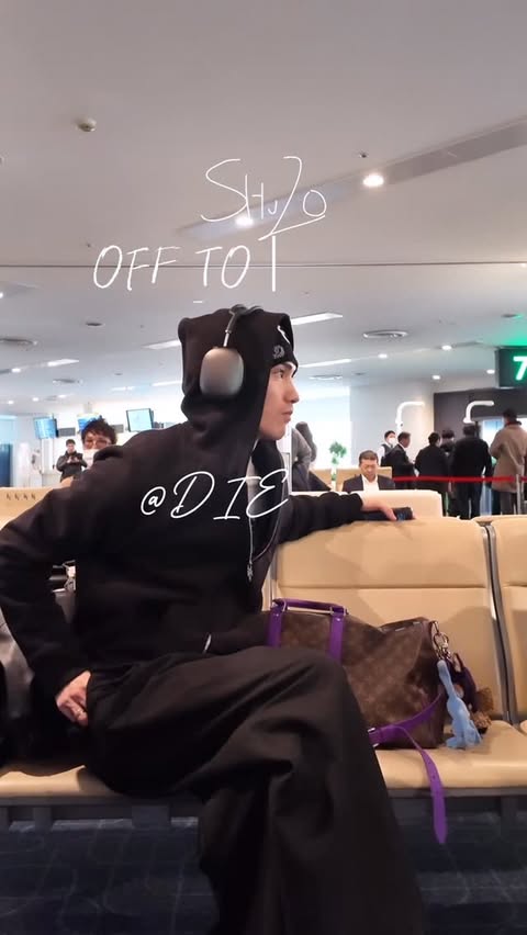 Instagram post by @shuzo___3120 for Diesel. Caption reads: OFF TO FUKUOKA at DIESEL ✈️🎄.