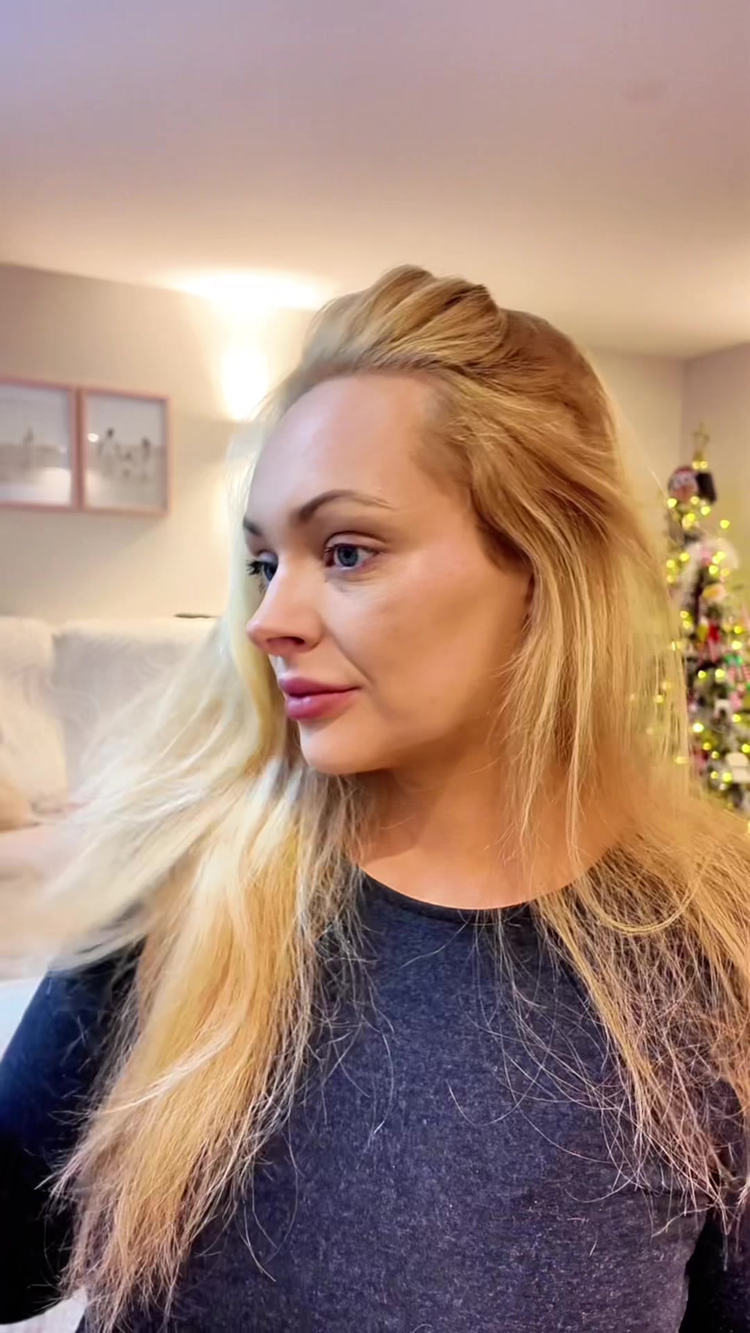 TikTok post by @camilla.and.family for Beautyblender. Caption reads: trust the process bc the tanned neck stage always....