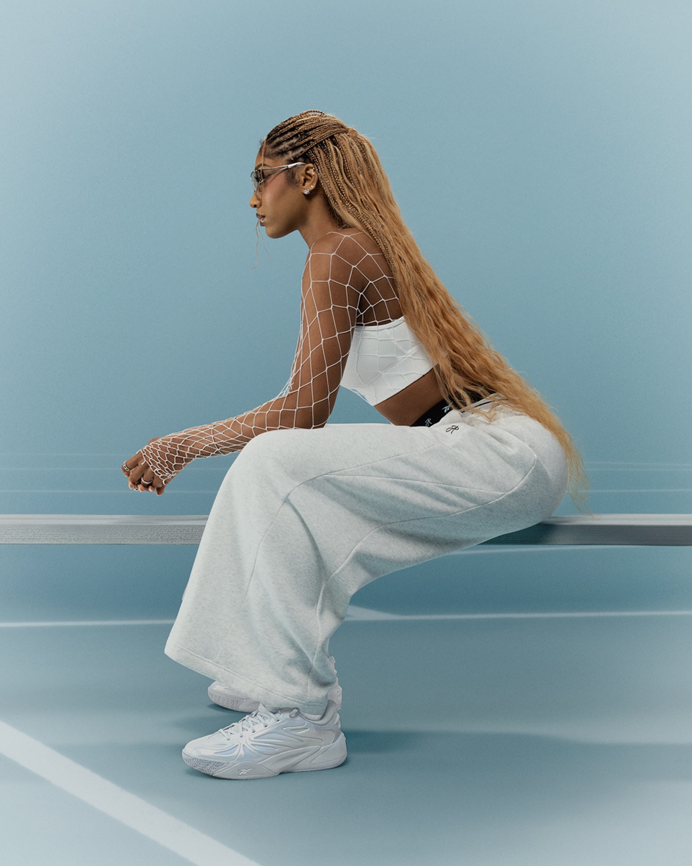 Instagram post by @angelreese5 for Reebok. Caption reads: The Angel Reese 1: Diamond Dust

Made for the....