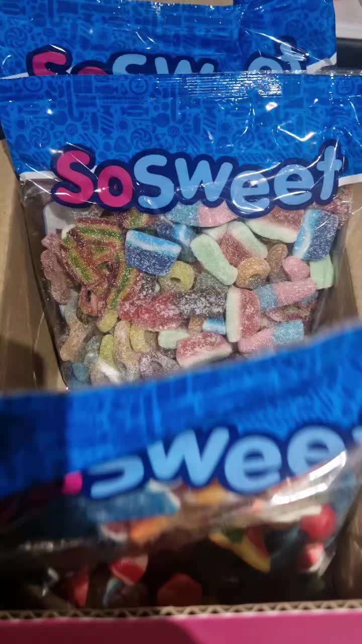 TikTok post by @maryjunfiltered for SoSweet. Caption reads: 🍭🍬 Sweets 🍬🍭 Sweets from @SoSweet are the....