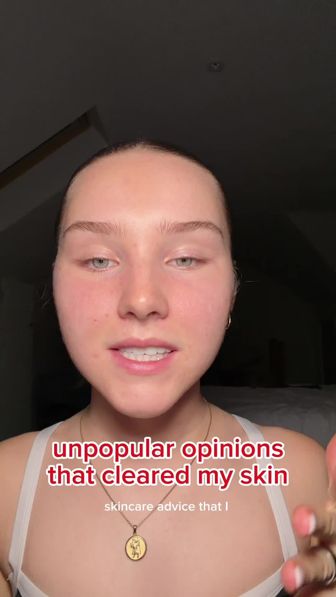 TikTok post by @lifewithmils for Dr Sam Bunting. Caption reads: controversial opinions that cleared my skin🤭 ad....