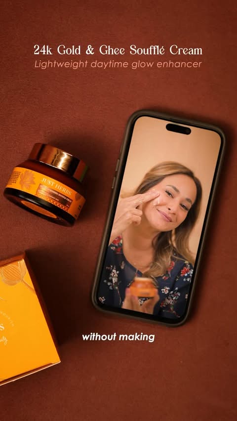 Instagram post by @pilotlaxmi for Just Herbs. Caption reads: ❄️If winter had a love language… it would be this....