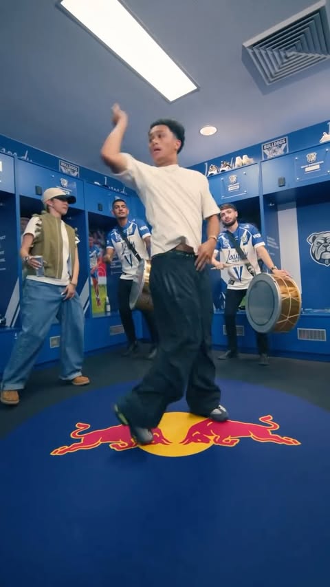 Instagram post by @nonoycisco for Red Bull. Caption reads: [...] drums 🥁 🥁 @zaffetlebnenentertainment....