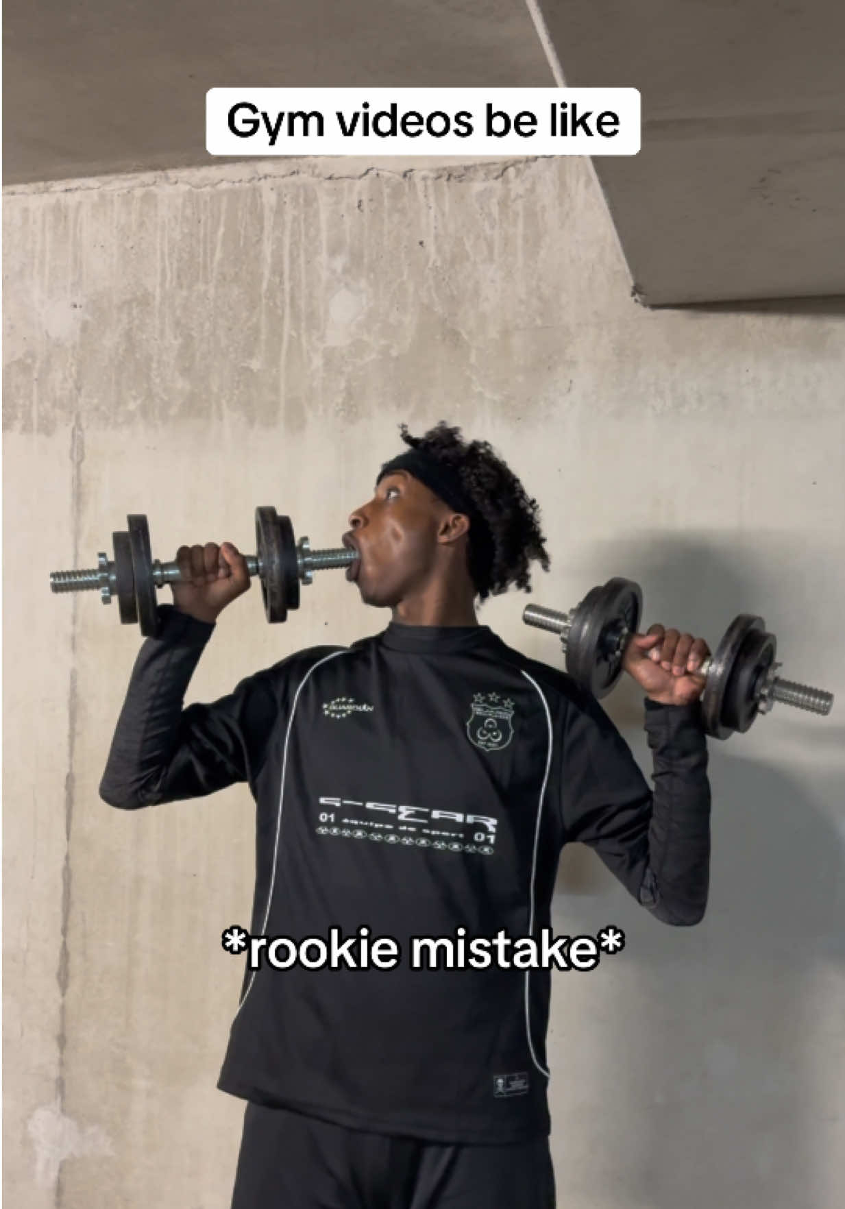 TikTok post by @apsonarmy for air up. Caption reads: AD | gym instruction videos be like @airup #gymtok....