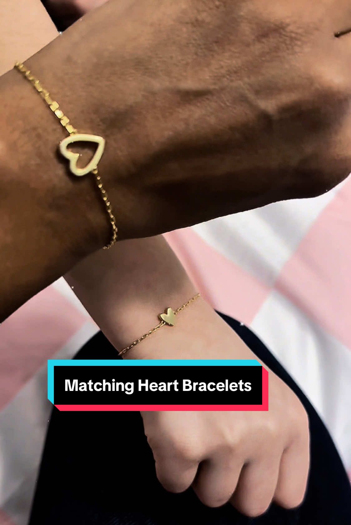 TikTok post by @pripri1970 for Pavoi. Caption reads: @PAVOI Matching Heart Bracelets. The [...].