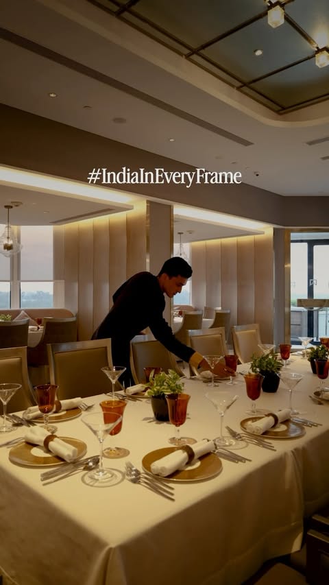 Instagram post by @rishaab for ITC Hotels. Caption reads: [...] in motion. Exploring @itcmaurya ( @itchotels....