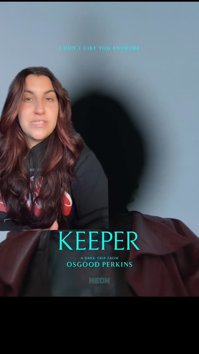 Instagram post by @horror_chronicles for NEON. Caption reads: [...] for me…KEEPER comes to theaters 11/14....