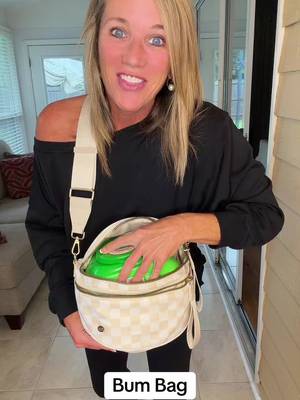 TikTok post by @dhathorn629 for The Gold Blush. Caption reads: It’s amazing how much this bag will hold #bumbag....