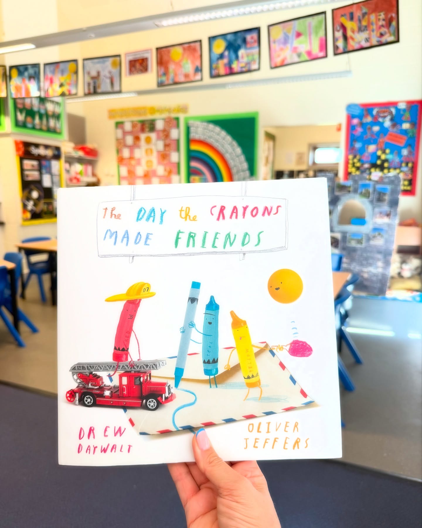 Instagram post by @mumzyhacks for Harpercollinsuk. Caption reads: Teacher book love! Read in assembly at school!....