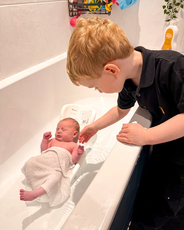Instagram post by an influencer for Vital Baby. Caption reads: [...] last week! We used our new @vitalbabyuk bath....