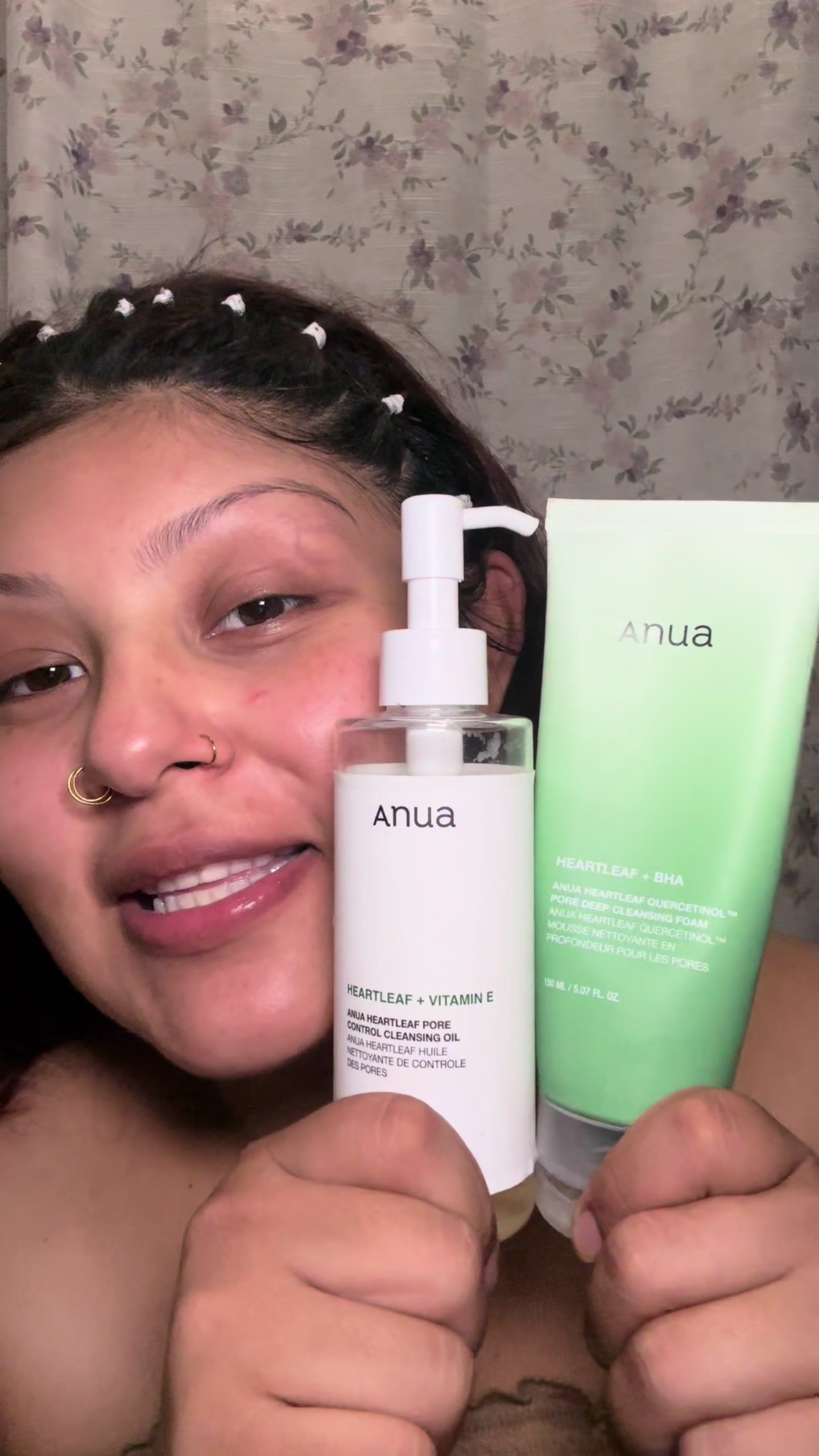 TikTok post by @yuungali for Anua. Caption reads: Keeps me rejuvenated 🫧✨ @Anua Store US #anua....