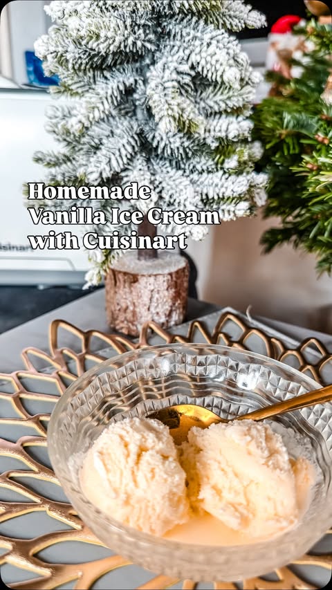 Instagram post by @amomentwithfranca for Cuisinart. Caption reads: ad ✨Homemade Vanilla Ice Cream with....