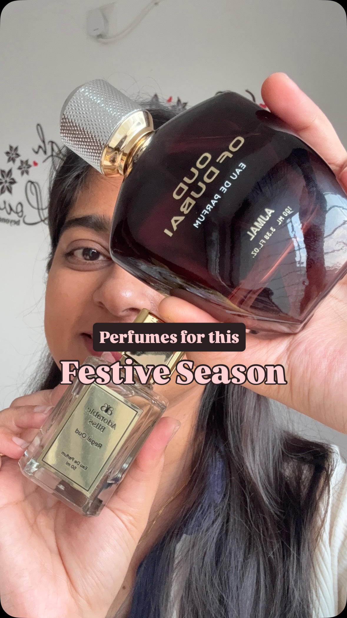 Instagram post by @prettyfinds.by.k for Naseem Perfume. Caption reads: Comment “Hi” to get links🫶🏼✨

✨Stay : 
1. Asmira....