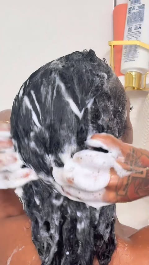 Instagram post by @brooklynnicole for Bask and Lather Co. Caption reads: [...] hair journey, definitely check out....