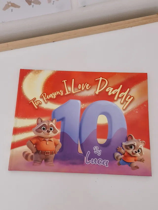 Instagram post by @chloe_irwin92 for StoryBug. Caption reads: AD @storybugbooks 10 reasons I love daddy 👨 👦🩵....