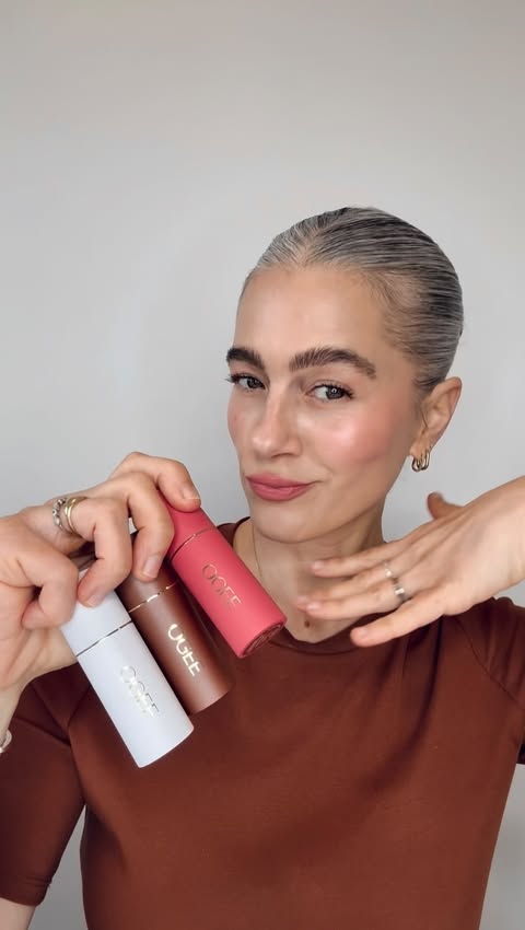 Instagram post by @silverstrandsofglitter for OGEE. Caption reads: Makeup made easy! @ogee Crystal Contour Collection....