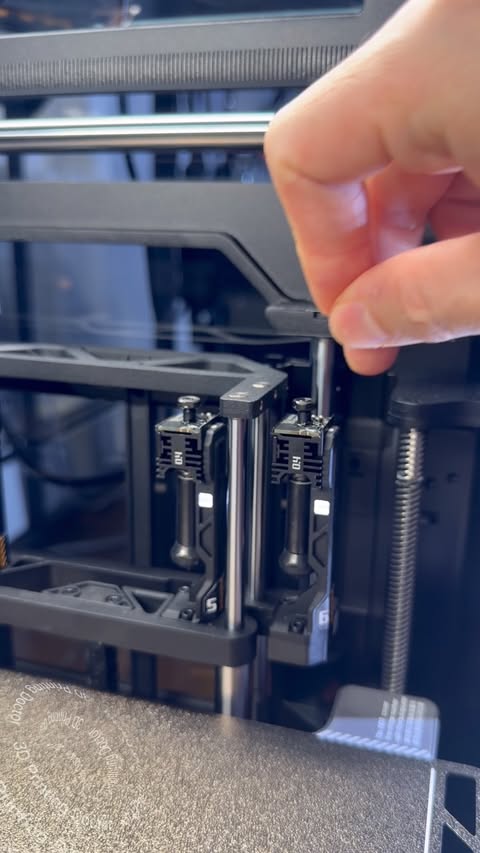 Instagram post by @3dprintingdoctor for Bambu Lab. Caption reads: How to change the induction hot end nozzles in....