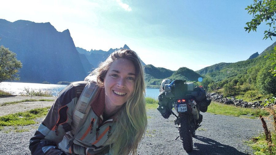 Instagram post by @krikkosadventures for Mosko Moto. Caption reads: [...] 🧥 Klim Motorcycle Clothing 🎒 Mosko Moto....