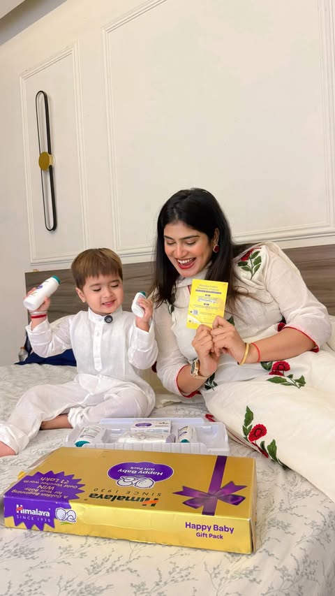 Instagram post by @hello_ps8 for Himalaya Babycare. Caption reads: #ad #paidpartnership #sponsorship Celebrate the....