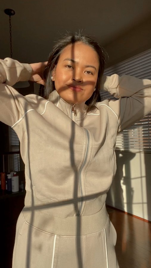 Instagram post by @ellachar_g2 for SPANX. Caption reads: [...] & Straight Track Pant by @spanx and....