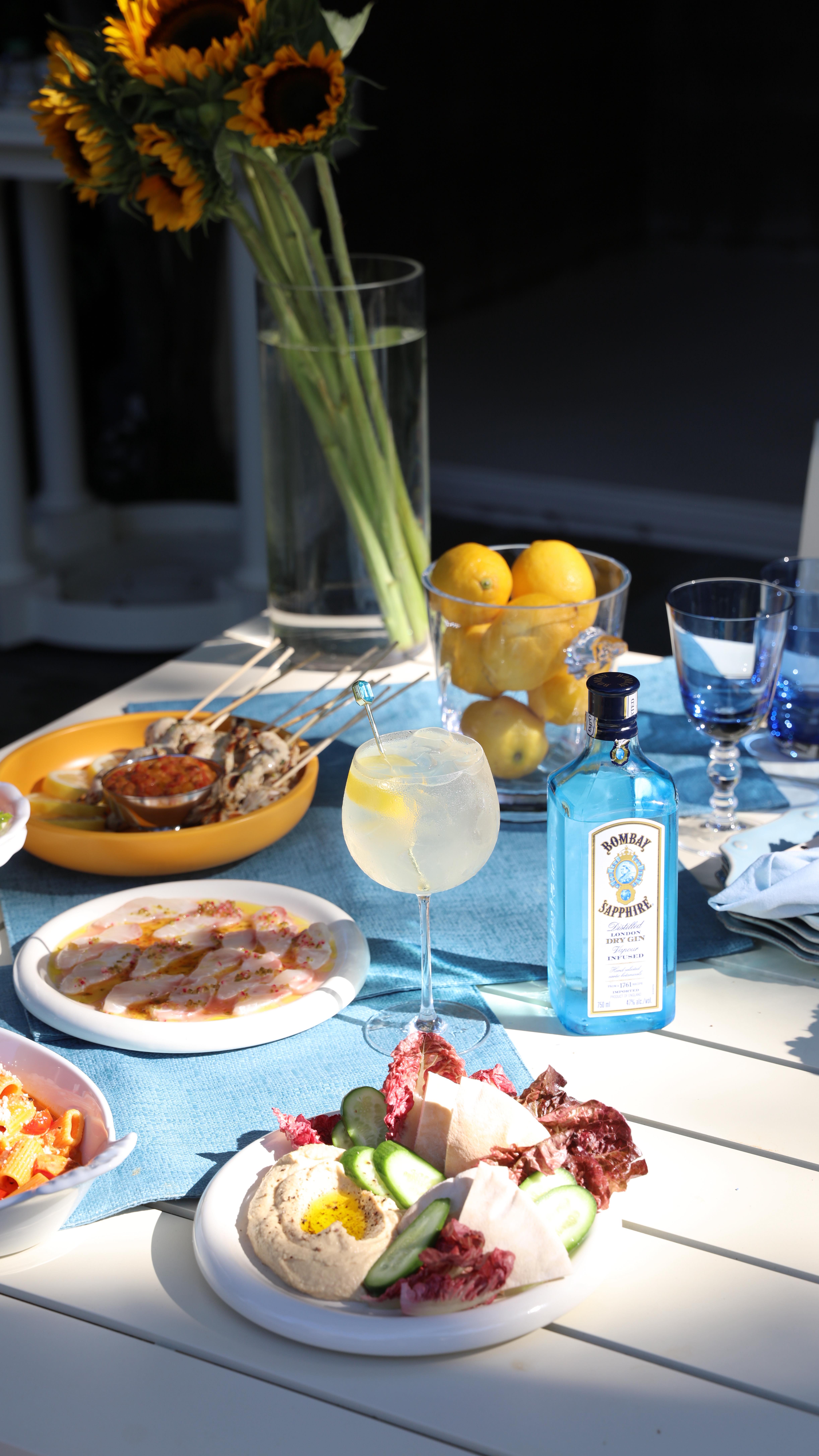 Instagram post by @chefreillymeehan for BOMBAY SAPPHIRE. Caption reads: Had to show my clients the way of the....