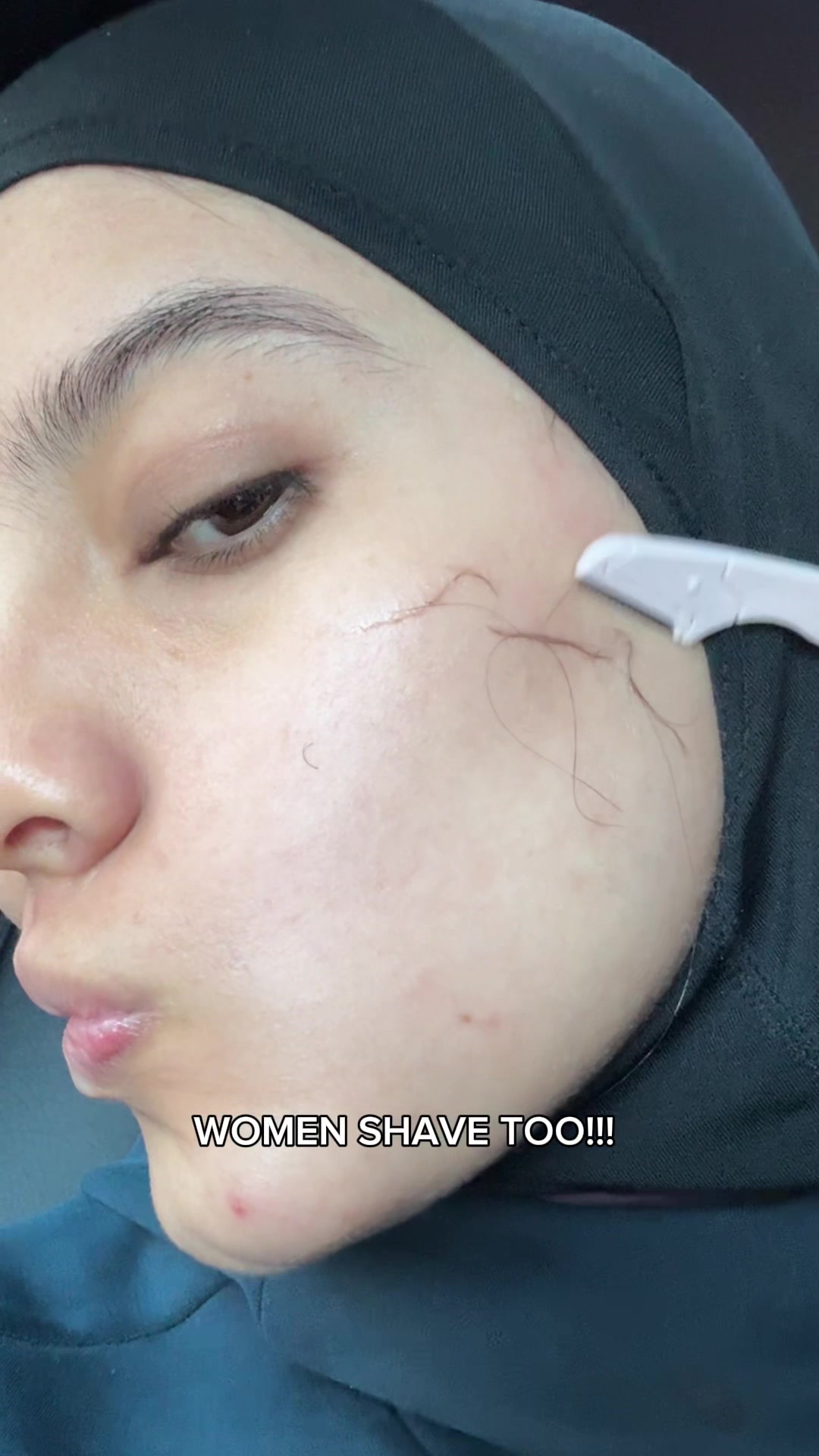 TikTok post by @frishtaxx for Erborian. Caption reads: [...] shaving is normal!!!) using all @Erborian ,....