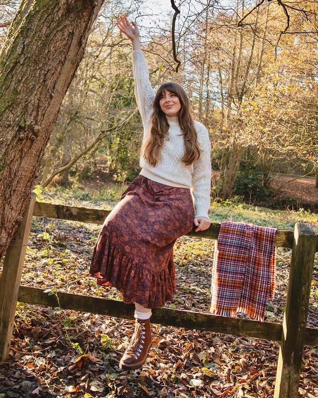 Instagram post by @sophia_rosemary for FatFace. Caption reads: [...] you I was excited to photograph the new....