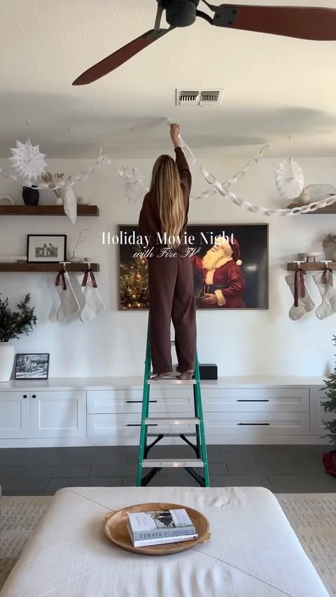 Instagram post by @laurensazhome for Max. Caption reads: Holiday movie nights are our favorite little....