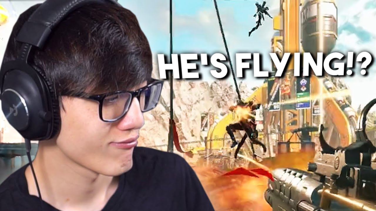YouTube post by @iiTzTimmy for Higround. Caption reads: the craziest apex legends bug.