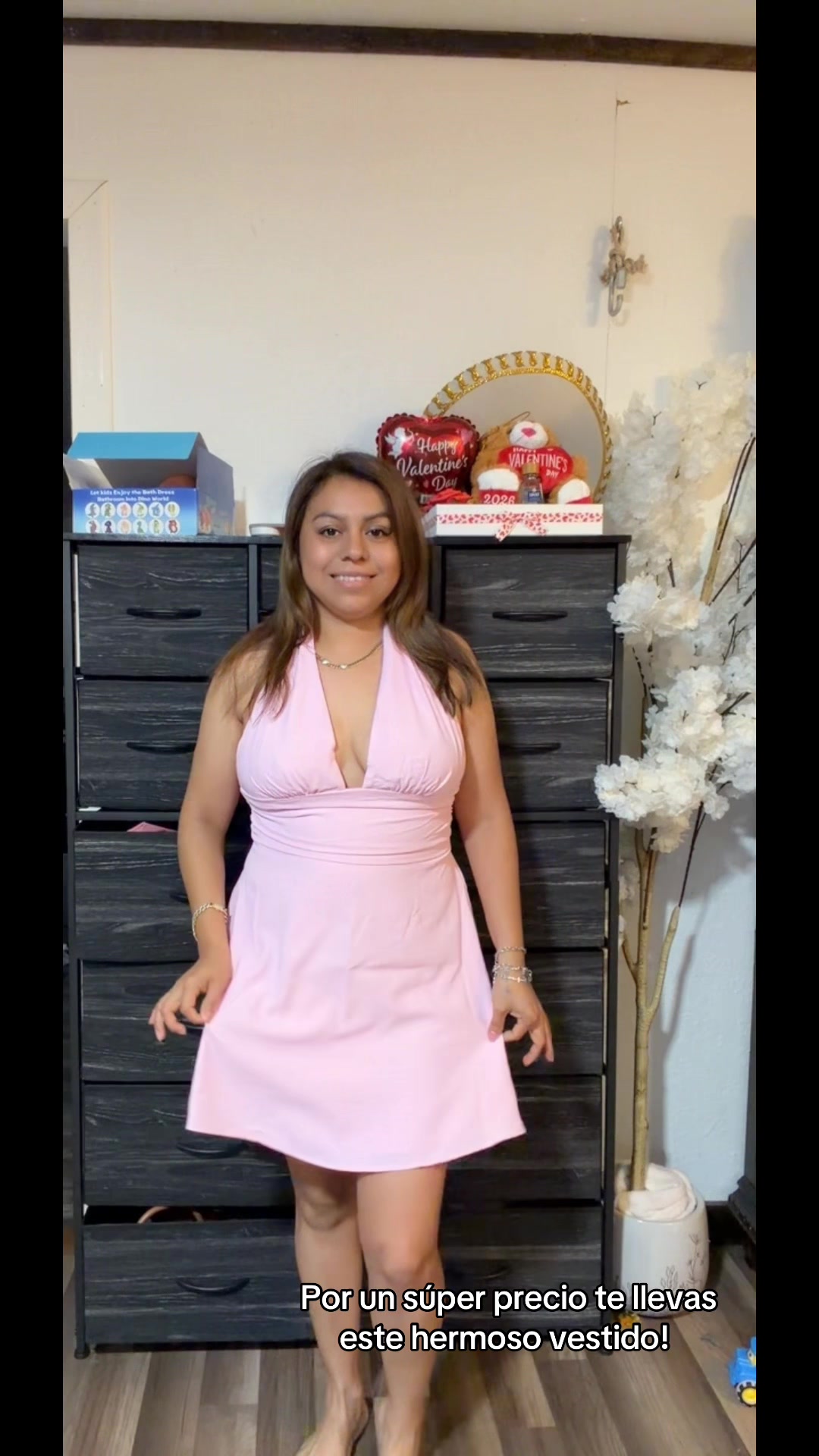 TikTok post by @letyilopez for OYV-Fashion. Caption reads: #minidress #dealsforyoudays @OYV-Fashion.