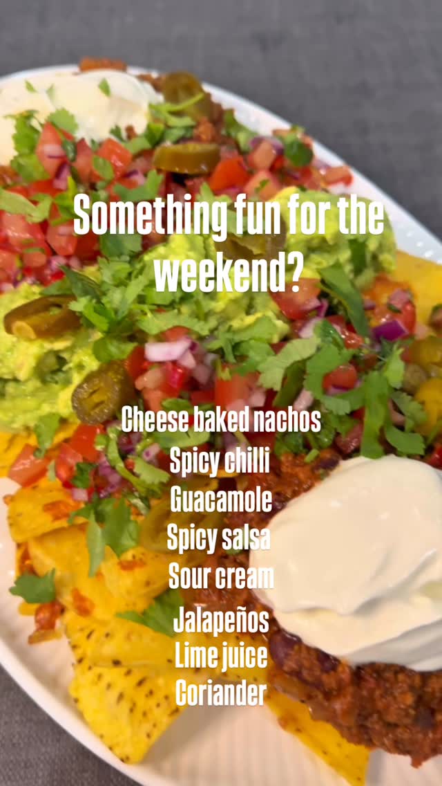 Instagram post by @marks_kitchen_and_bbq for MuscleFood.com. Caption reads: Fully loaded nachos! Using @musclefooduk beef....