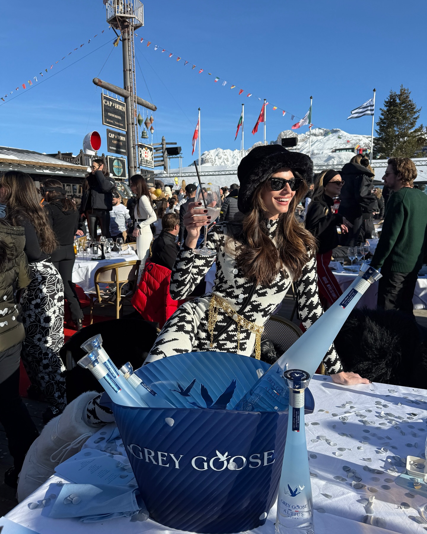 Instagram post by @ilianapapageorgiou for Grey Goose. Caption reads: Fully enjoyed every moment of this unforgettable....