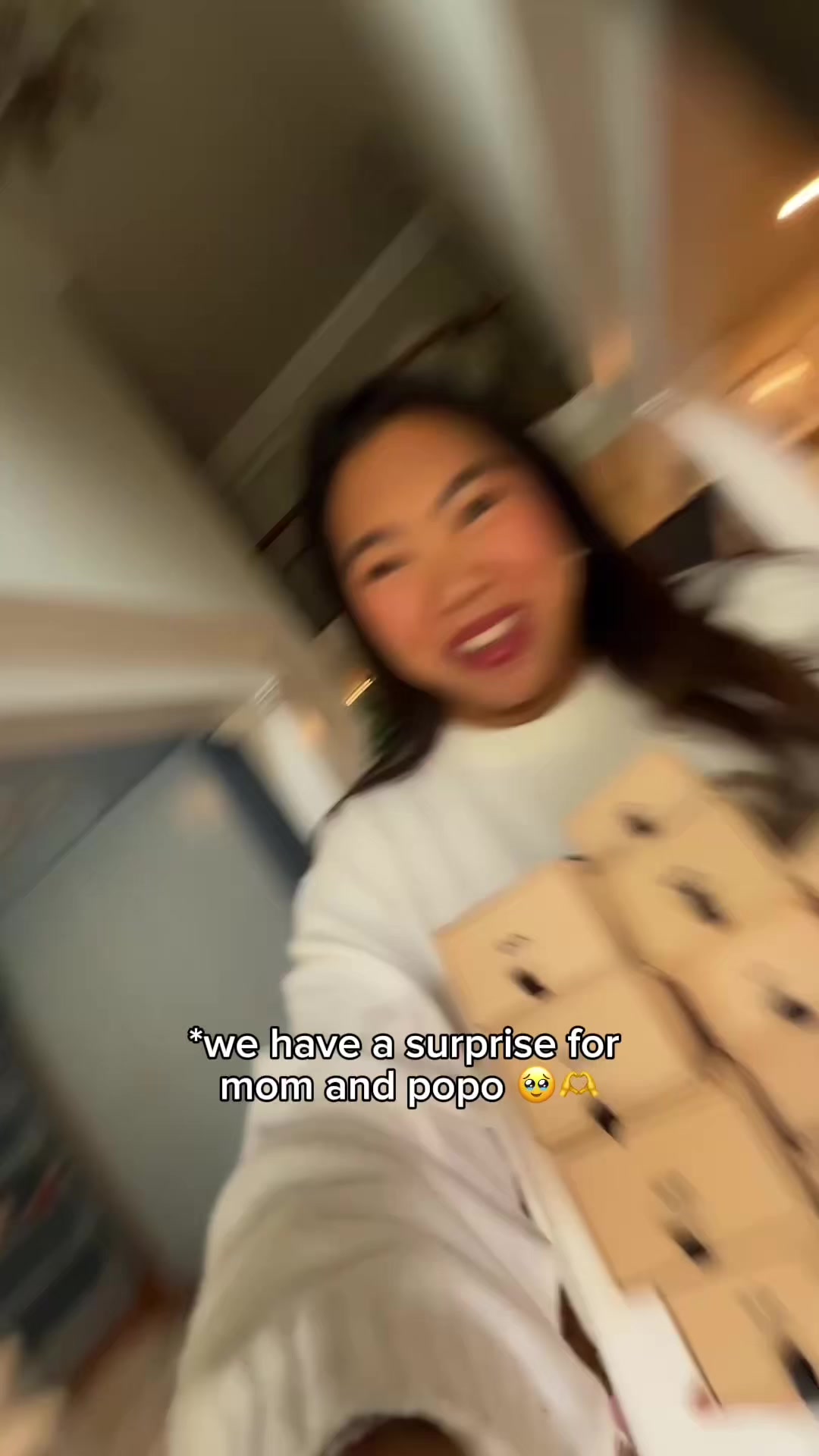 TikTok post by @meimonstaa for Eyebuydirect. Caption reads: [...] surprise for mom and popo 🥹 @Eyebuydirect....