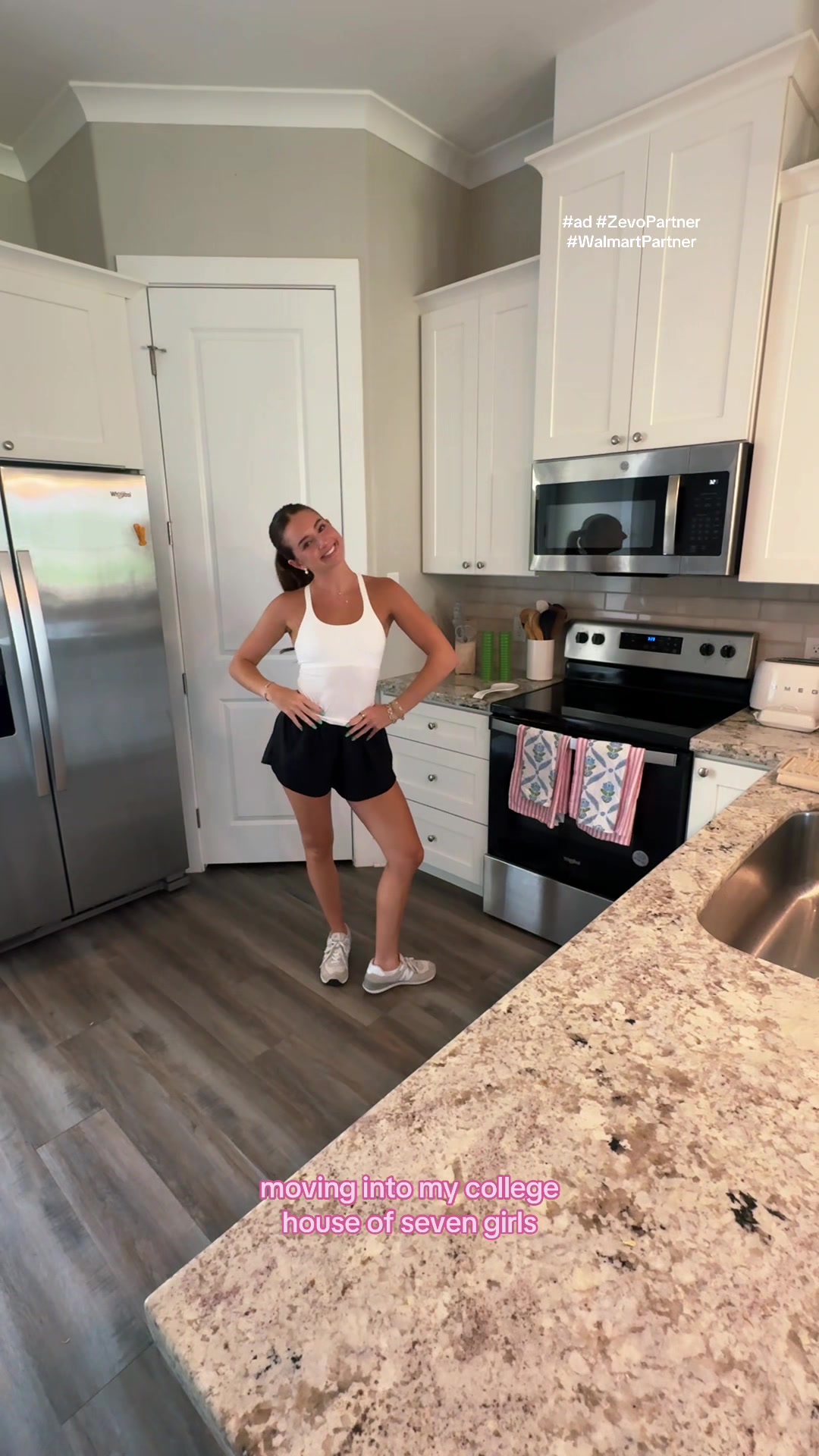 TikTok post by @rileyannfox for Zevo. Caption reads: #ad #ZevoPartner #WalmartPartner keeping the bugs....