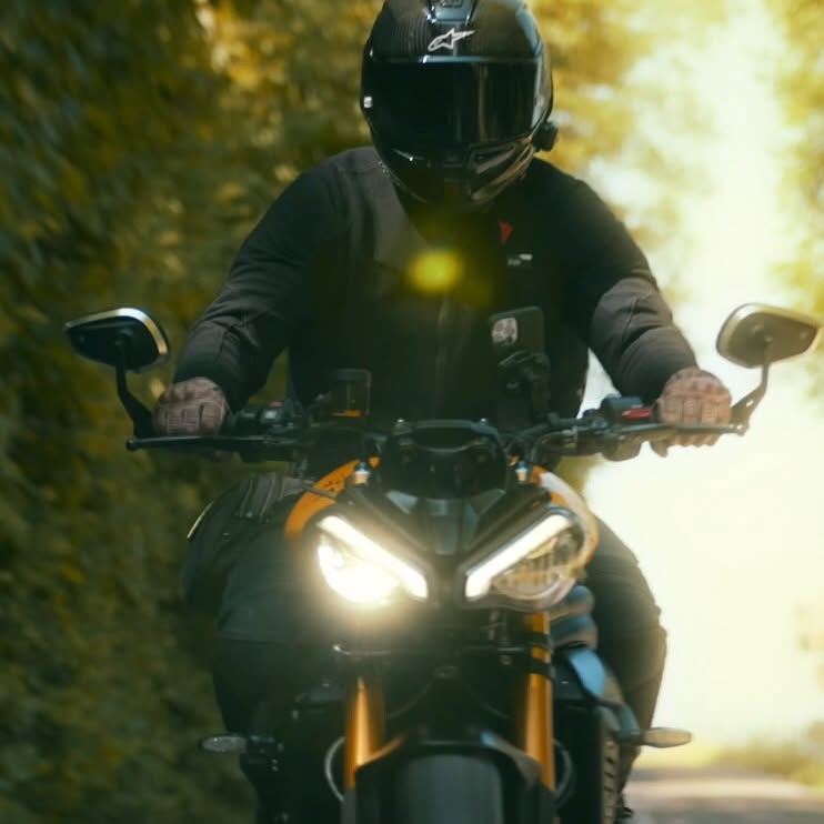 Instagram post by @bikesaesthetics for Triumph UK. Caption reads: Where are you headed this summer? Just remember:....