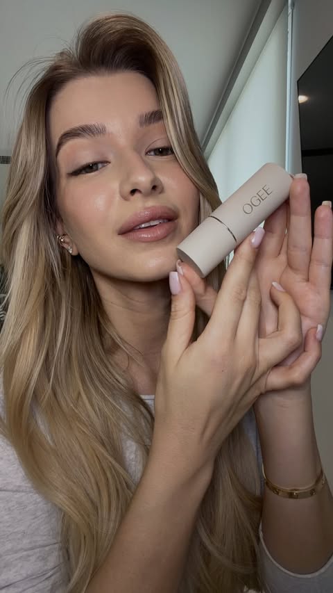 Instagram post by @petra_sebestyen for OGEE. Caption reads: [...] actually skincare 🤍 Use my code PETRAS*OGEE....