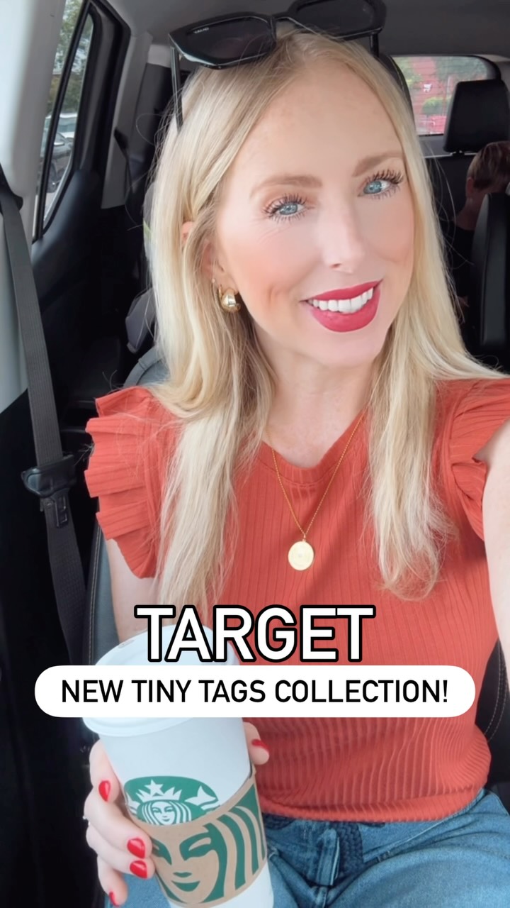 Instagram post by @kelsseylayton for Tiny Tags. Caption reads: [...] SHOP for a DM with details 🔗 New Tiny Tags....