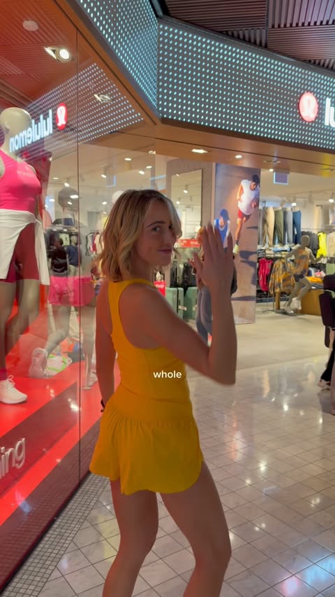 Instagram post by @juliamcmorrow_ for lululemon. Caption reads: Race week outfit crisis solved with....